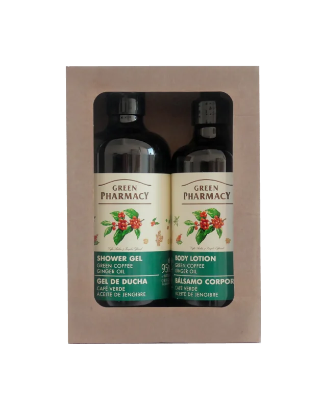 Green Pharmacy Darčekový balíček ZELENÁ KÁVA A ZÁZVOROVÝ OLEJ 2 ks