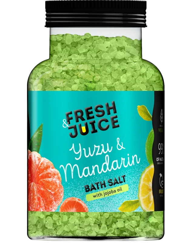 Fresh Juice soľ do kúpeľa - Yuzu & Mandarínka 700 g