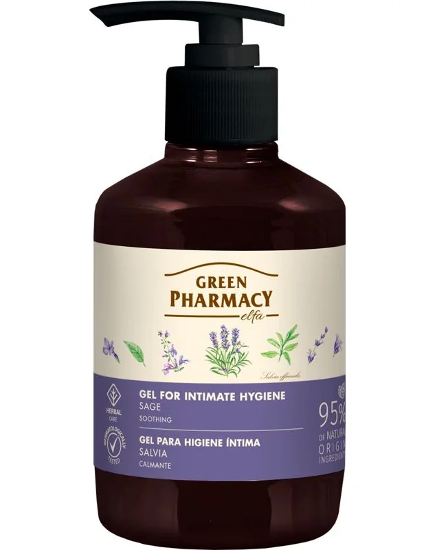 Green Pharmacy gel pro intimní hygienu se šalvějí 370mll