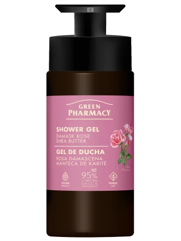 Green Pharmacy sprchový gél 739 ml - Damašská ruža a bambucké maslo