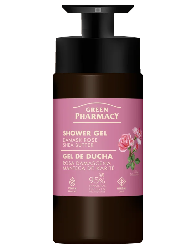 Green Pharmacy sprchový gél 739 ml - Damašská ruža a bambucké maslo