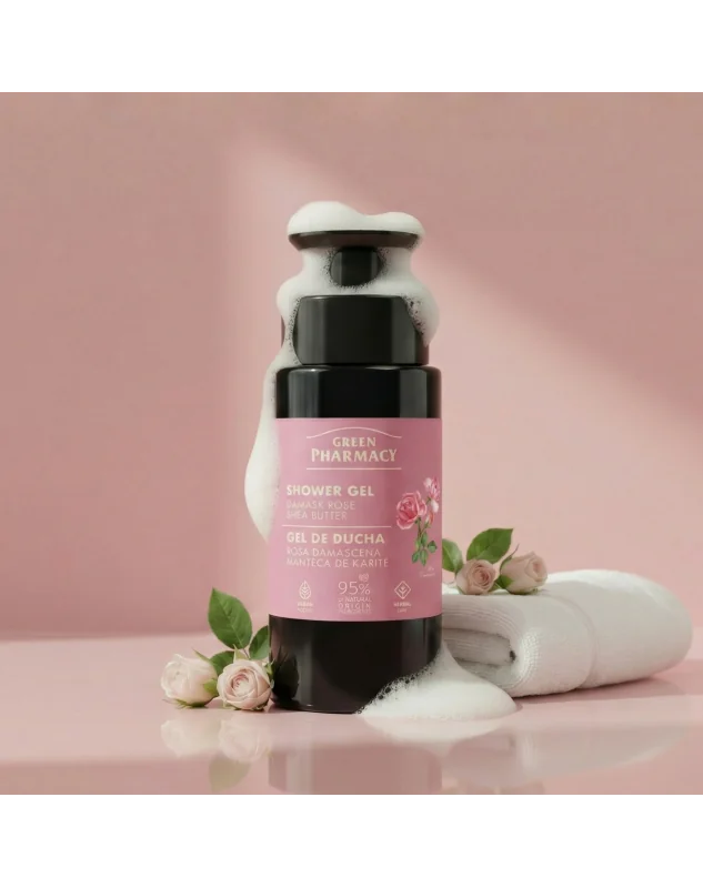 Green Pharmacy sprchový gel 739 ml - Damašská růže a bambucké máslo