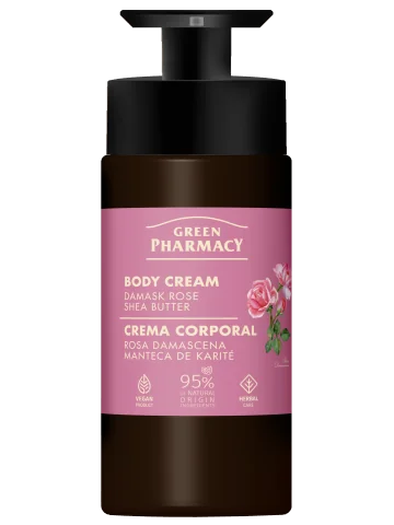 Green Pharmacy telový krém 739 ml - Damašská ruža a bambucké maslo