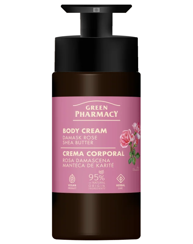 Green Pharmacy tělový krém 739 ml - Damašská růže a bambucké máslo