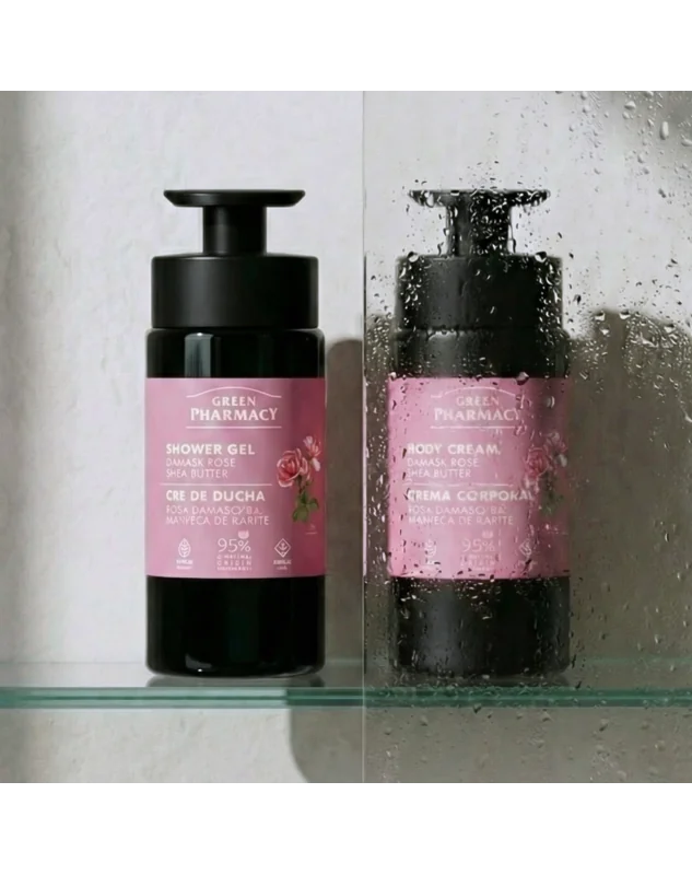 Green Pharmacy sprchový gel 739 ml - Damašská růže a bambucké máslo