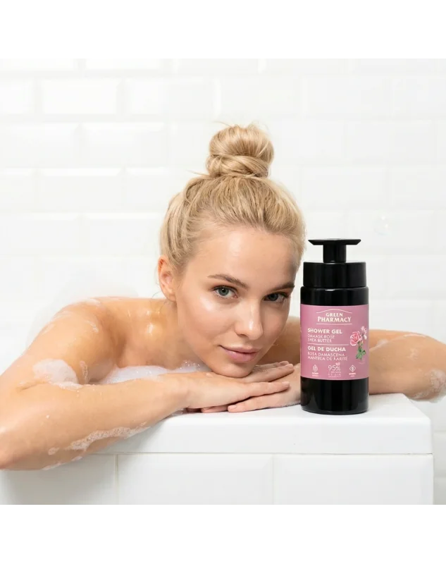 Green Pharmacy sprchový gel 739 ml - Damašská růže a bambucké máslo
