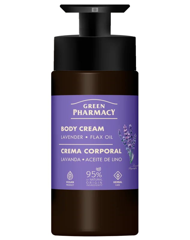 Green Pharmacy tělový krém 739 ml - Levandule a lněný olej