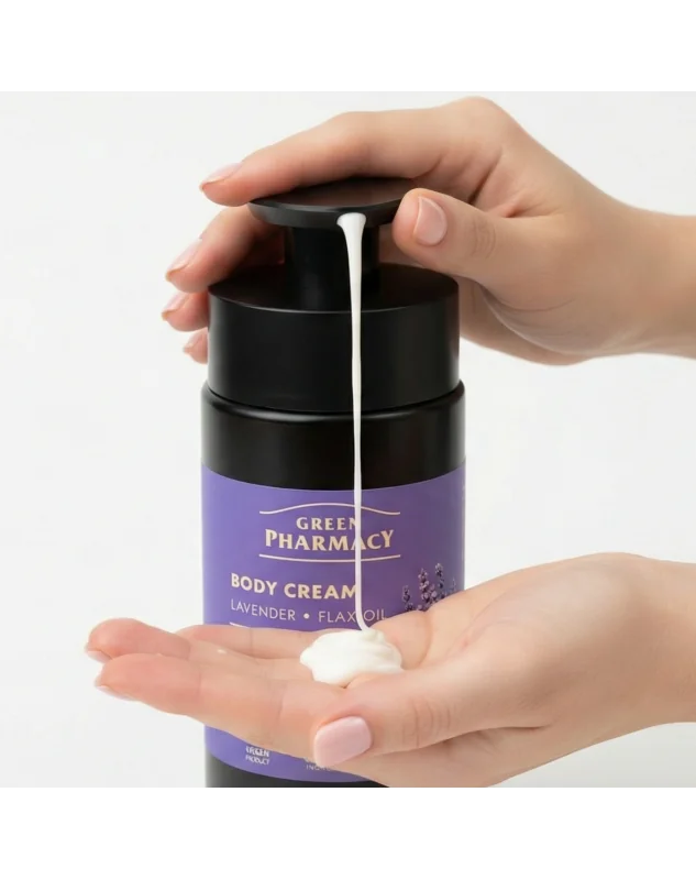 Green Pharmacy tělový krém 739 ml - Levandule a lněný olej