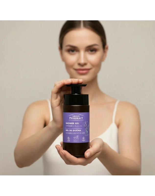 Green Pharmacy sprchový gél 739 ml - Levanduľa a ľanový olej