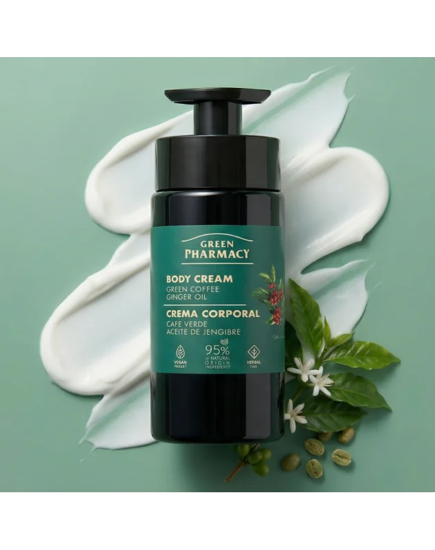 Green Pharmacy tělový krém 739 ml - Zelená káva a zázvorový olej
