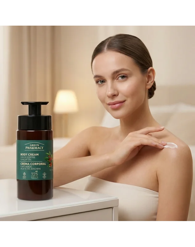 Green Pharmacy tělový krém 739 ml - Zelená káva a zázvorový olej