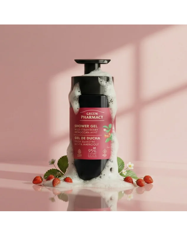 Green Pharmacy sprchový gel 739 ml - Lesní jahoda a marocká máta