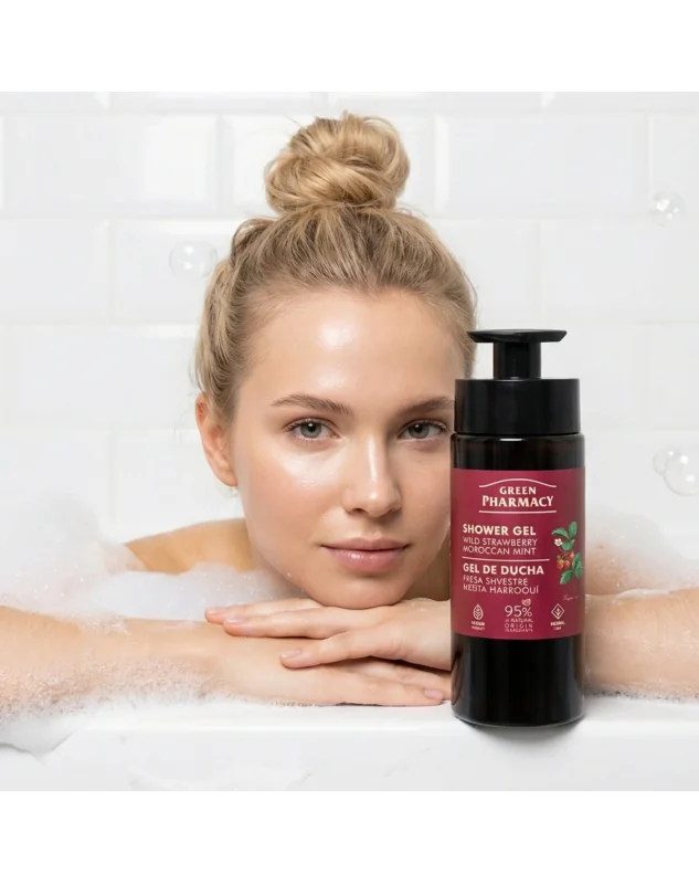 Green Pharmacy sprchový gel 739 ml - Lesní jahoda a marocká máta