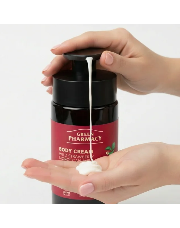 Green Pharmacy tělový krém 739 ml - Lesní jahoda a marocká máta