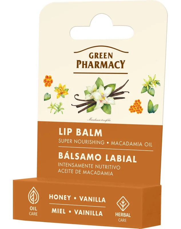 Green Pharmacy výživný balzam na pery med a vanilka 3,6g