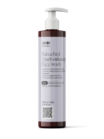 UKOI Bakuchiol Youth-enhancing– revitalizační čistíci gel s bakuchiolem 200 ml