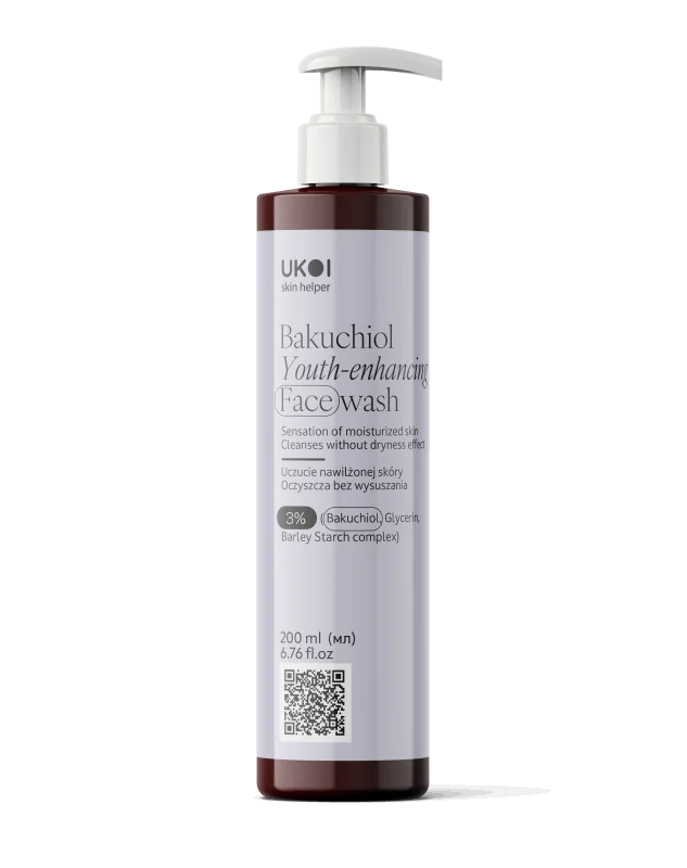 UKOI Bakuchiol Youth-enhancing– revitalizační čistíci gel s bakuchiolem 200 ml