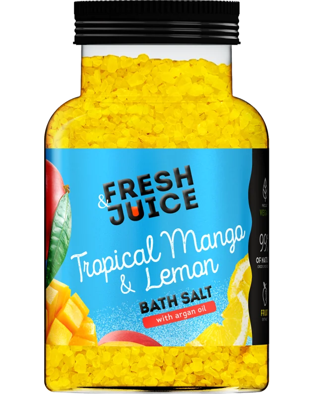 Fresh Juice soľ do kúpeľa 700 g - Tropické mango & Citrón