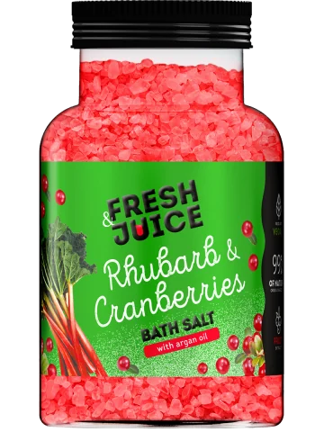 Fresh Juice soľ do kúpeľa 700 g - Rebarbora & Brusnice