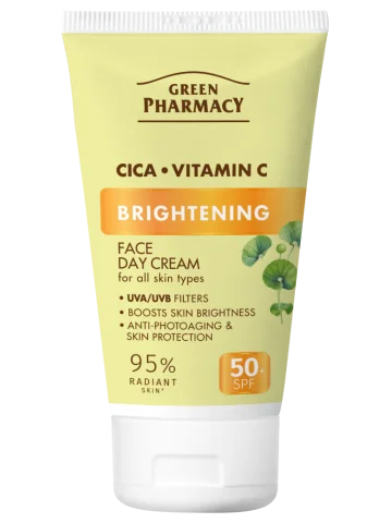 Green Pharmacy Cica+ Vitamín C SPF 50+ Rozjasňujúci denný krém na tvár 50 ml