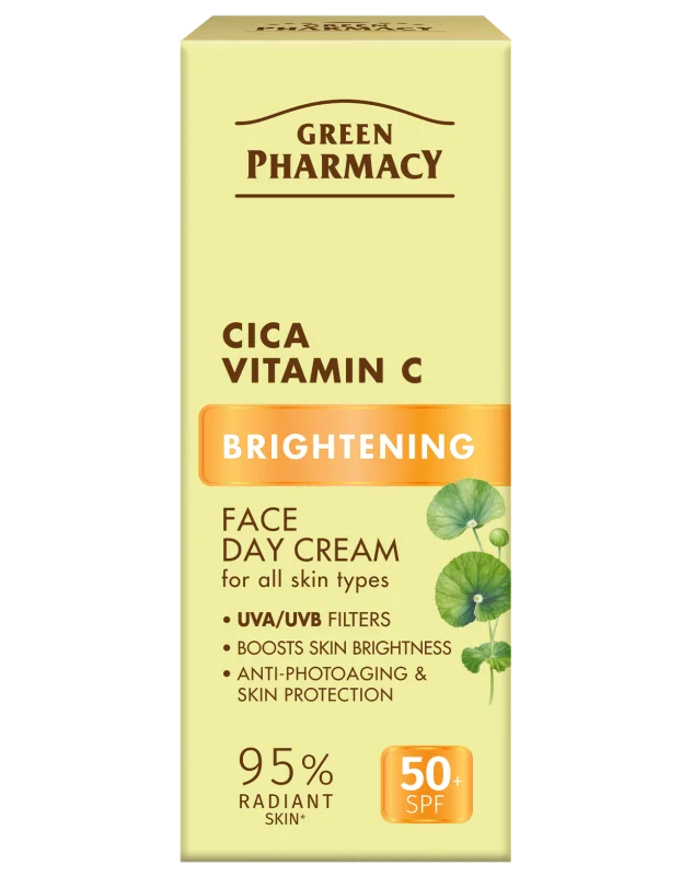 Green Pharmacy Cica+ Vitamin C SPF 50+ Rozjasňující denní krém na obličej 50 ml