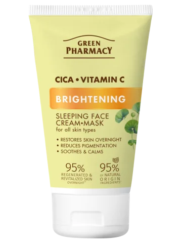 Green Pharmacy CICA + Vitamin C Rozjasňující Noční krémová maska ​​50 ml