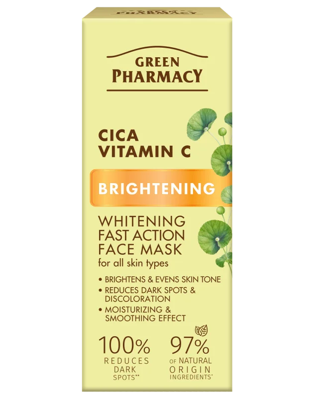 Green Pharmacy CICA+ Vitamín C Rozjasňujúca pleťová maska s rýchlym účinkom 50 ml
