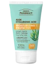 Green Pharmacy Aloe+ Hyaluronic Acid  SPF 50+ Ľahký hydratačný a ochranný denný pleťový krém 50 ml