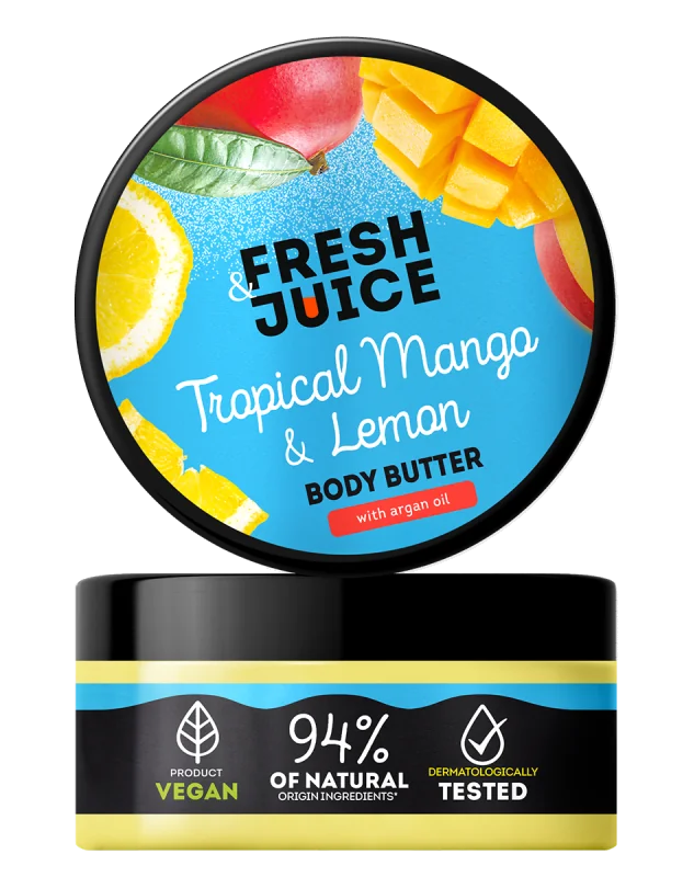 Fresh Juice Telové maslo - Tropické mango a citrón 200 ml