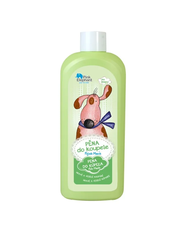 Pink Elephant pena do kúpeľa pre chlapcov Psík Maxík" 500 ml"
