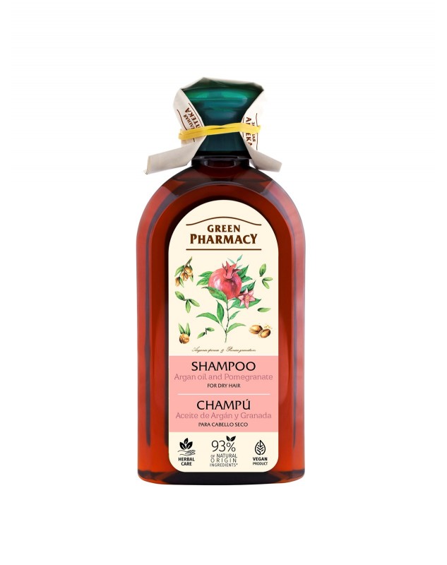 Green Pharmacy šampón pre suché vlasy 350 ml - Argánový olej a Granátové jablko
